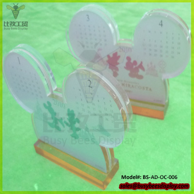 Acrylic Desktop Calendar Tent Card Stand Holder