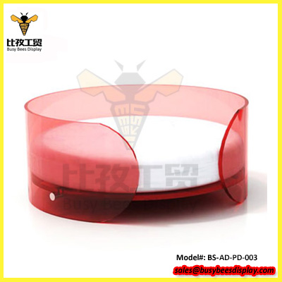 Red Round acrylic pet bed
