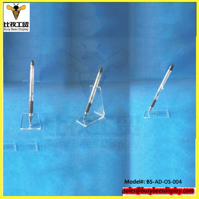 Clear Acrylic Single Pen Holder Displays Stands pencil shelf